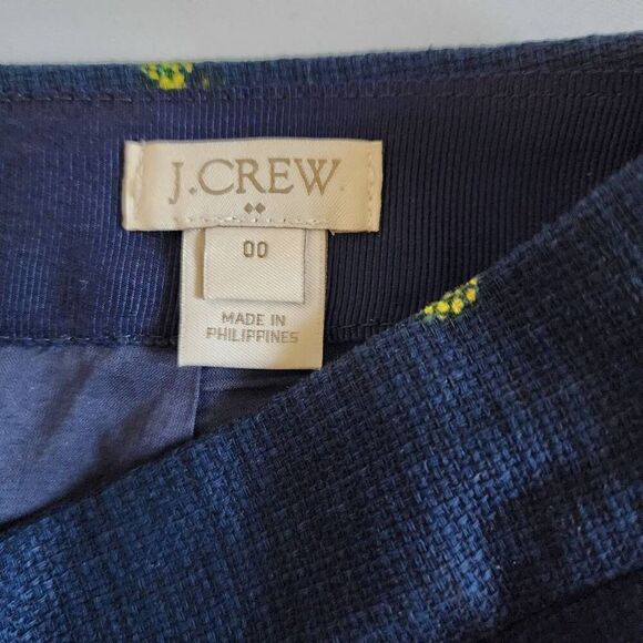 J Crew Basketweave Mini Pineapple Skirt Size 00 B26 - Picture 3 of 6
